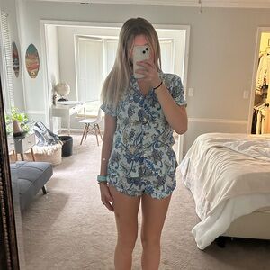 Textured Amanda Livy Set Roller Rabbit Paisley Pajama Set